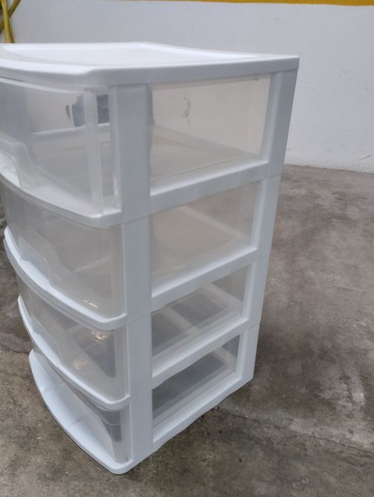 Móvel de plástico de 4 gavetas