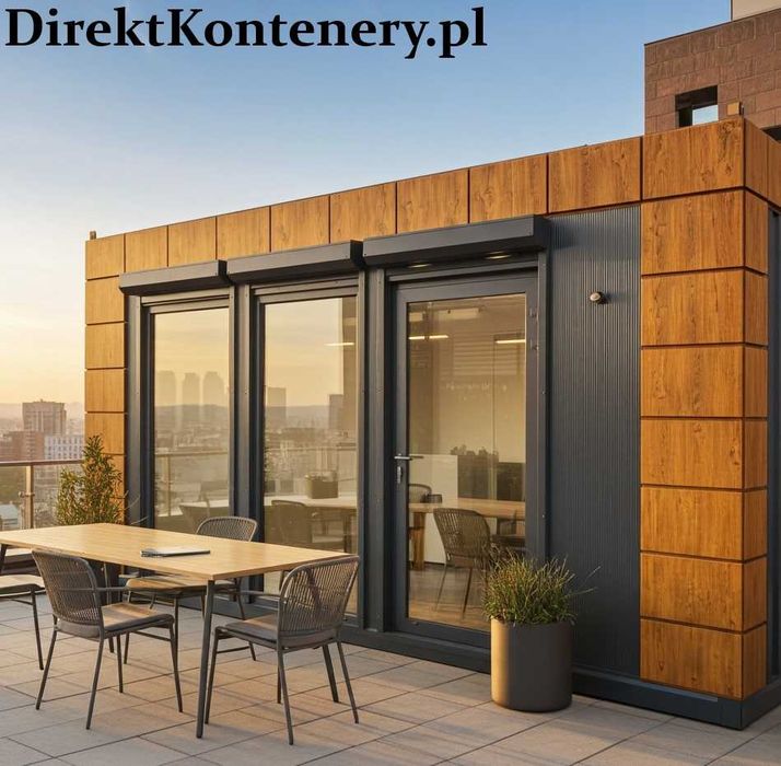 Kontener biurowy mobilny pawilon handlowy XL 7x3m z WC Producent