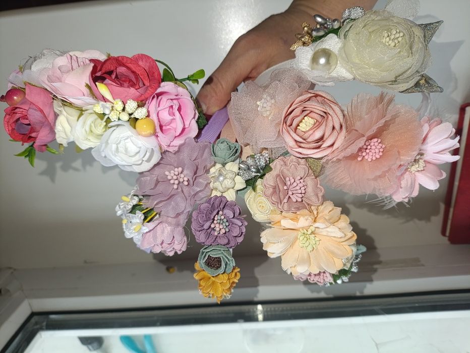 Обруч с цветами, венок на голову