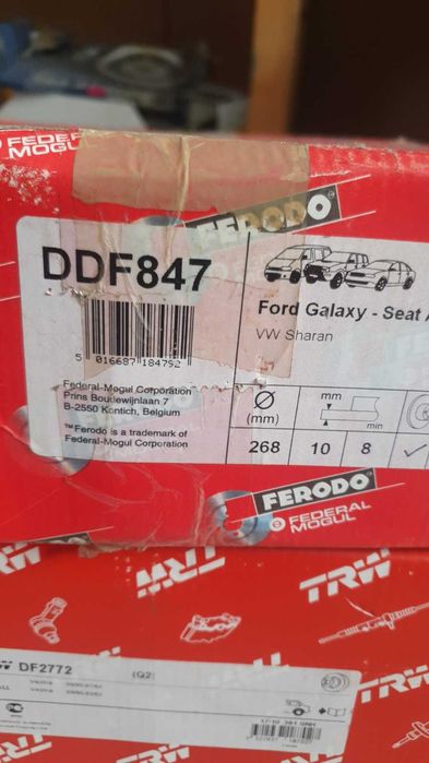 FE DDF847 FERODO Диск гальмівний ЗАДН VW SHARAN (7M8, 7M9, 7M6) 1.8 1995.05-2010.03