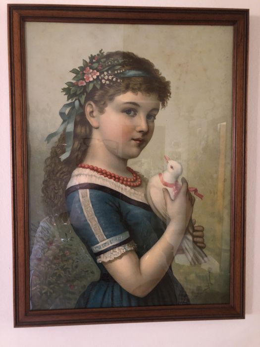 Quadro antigo menina