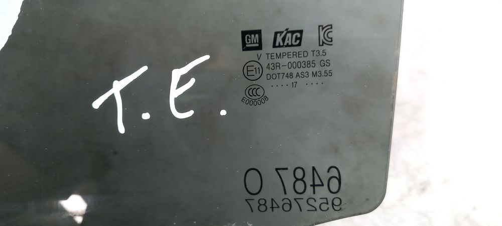 Vidro porta trás esquerdo OPEL Mokka / Mokka X