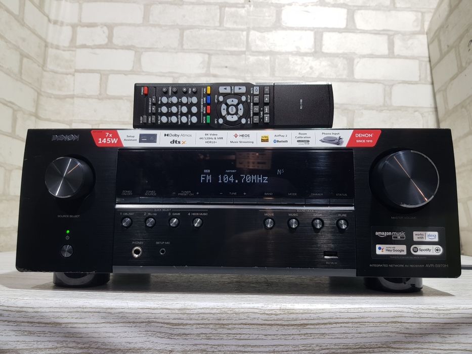7.2 AV ресивер DENON AVR S970H 7x125 Вт HDMI Wi-Fi Bluetooth, 8K