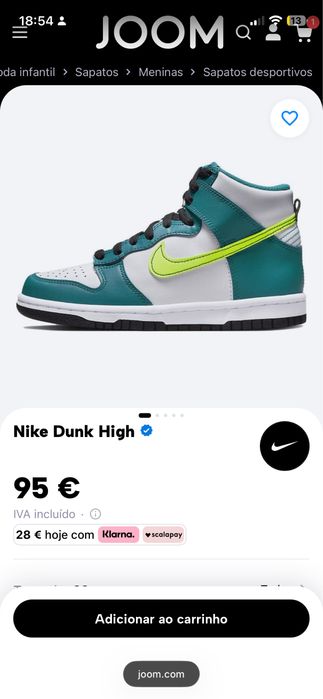 Vendo nike high dunk
