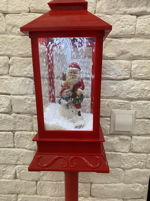 Ліхтар штучним снігом М 140см Червоний