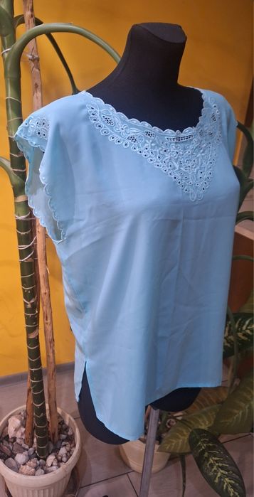 Miętowa bluzka damska rozmiar XXL 44 / XXXL 46