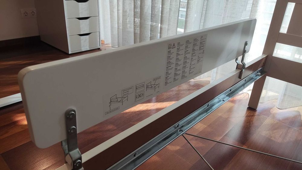 Barra de segurança cama IKEA branca