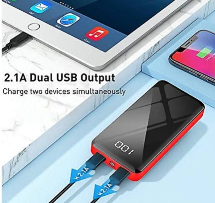 Powerbank Bextoo 30000 mAh czerwony