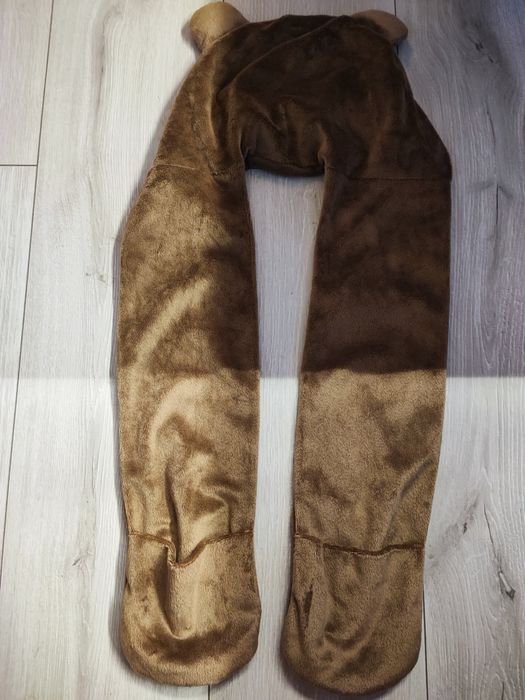 Czapka i rękawiczki w jednym dziecięce połączone w misia ok.3,4 lata