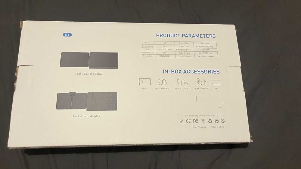 S1 Dual Screen Laptop Screen Extender 14 Polegadas