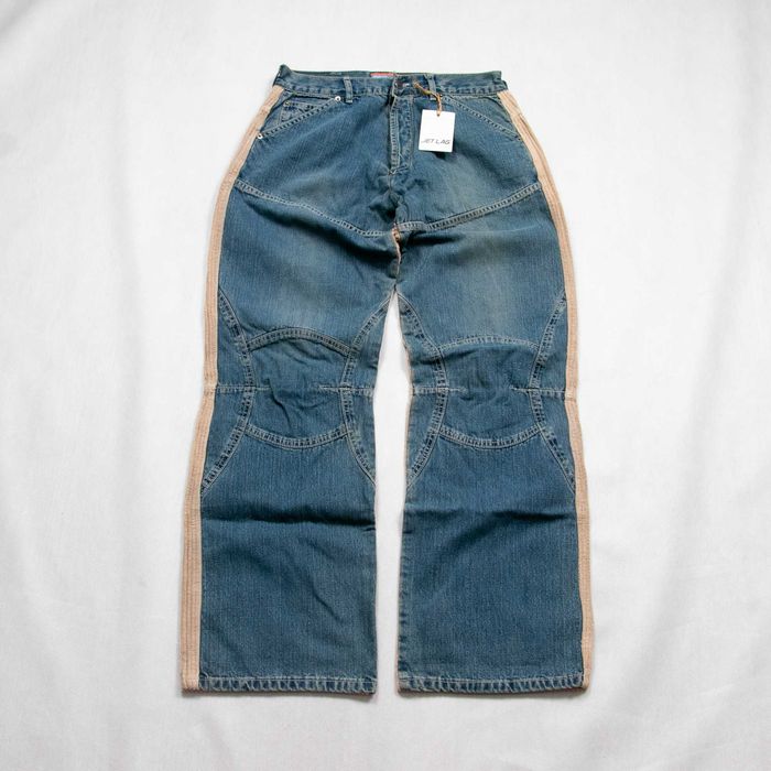 NOWE Jetlag y2k wide leg spodnie jeansowo sztruksowe 30us japan style