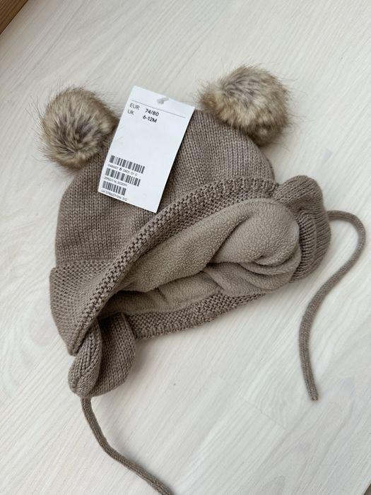 Шапка на флісі 74-80 розміру H&M