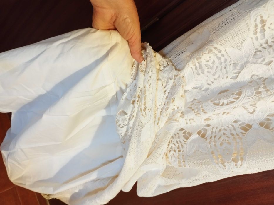Vestido comprido rendado