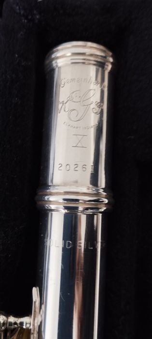 Flauta transversal Gemeinhardt  nível intermediário/  solid silver