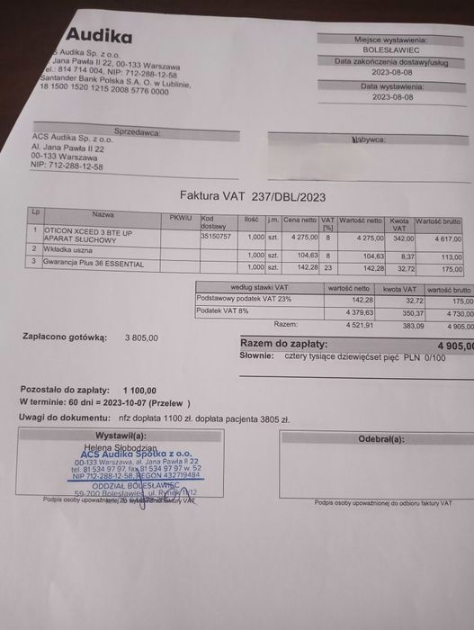 Aparat słuchowy OTICON XCEED 3 BTE UP