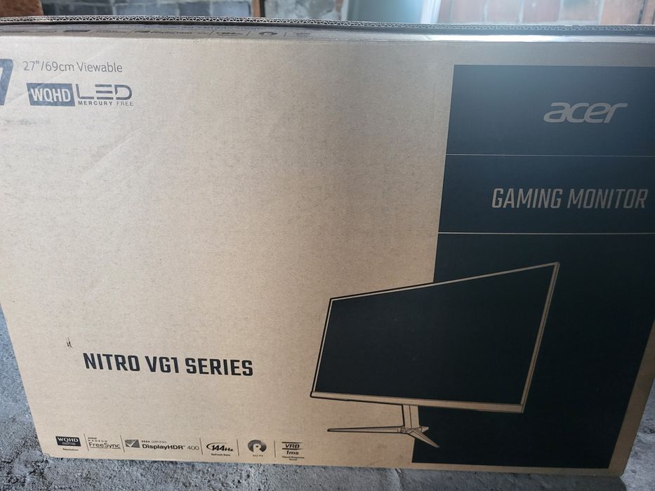 Monitor Gamingowy Acer nitro 27cali WQHD 2K 2560x1440p 144 HZ/Vesa/DOW
