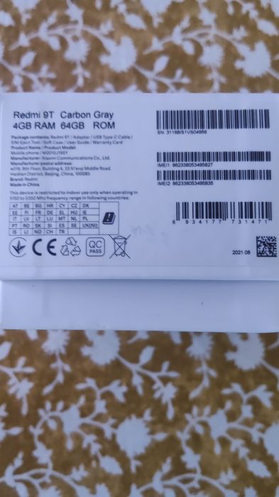 Telemóvel Redmi 9t em excelente estado com extras