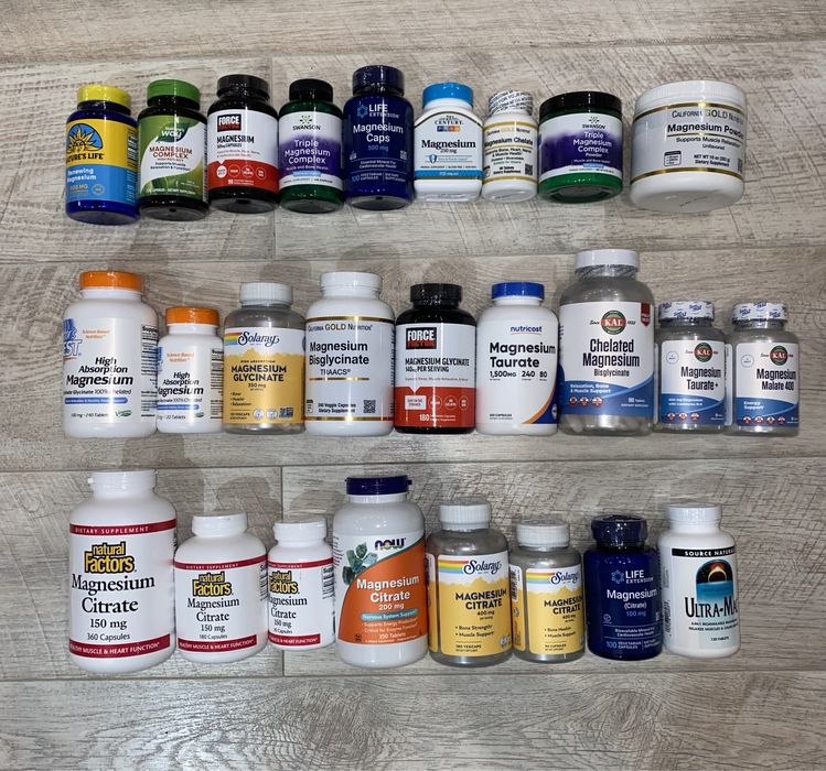 Магній  в наявності багато варіантів