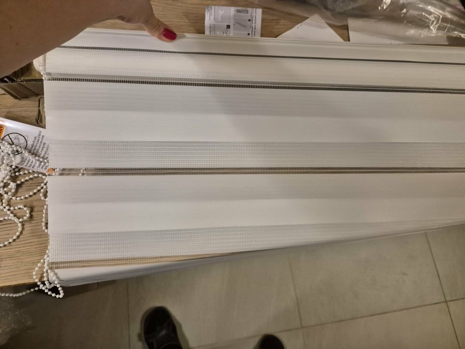 Roleta dzień noc Zebra Luckup 95x230cm biała NOWA