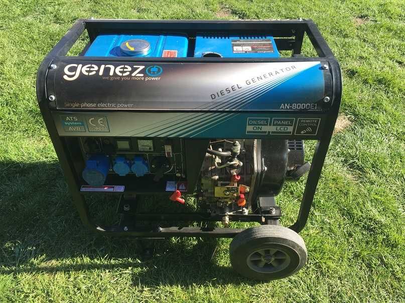Agregat prądotwórczy Diesel 7,5 kW jednofazowy; stabilizacja napięcia AVR