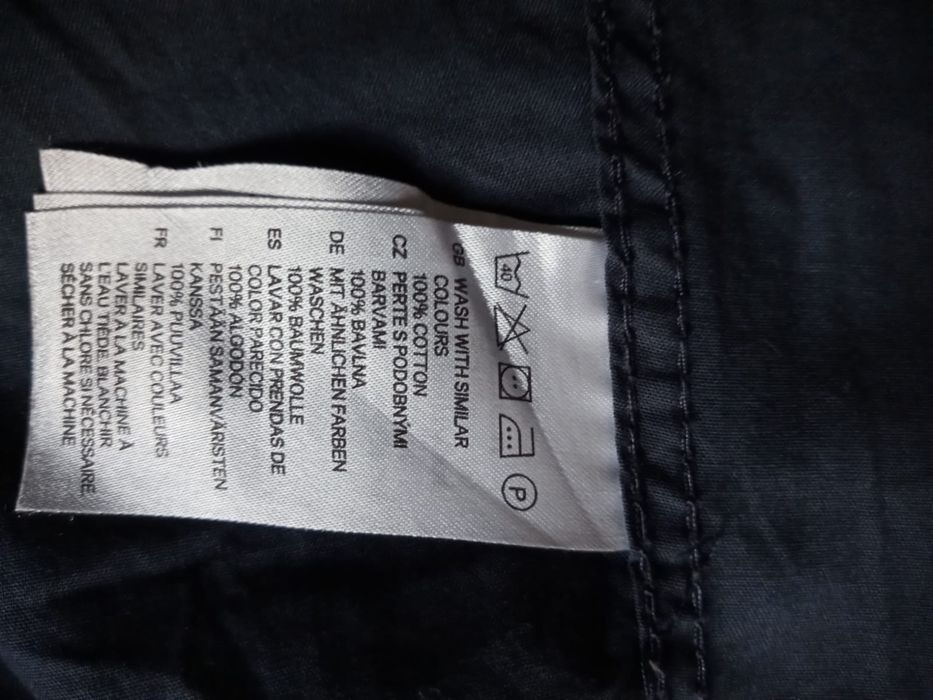 Granatowa koszula z krótkim rękawem / H&M