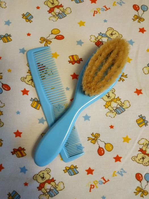 Детская расческа с натуральной ворсы для новорожденных набор