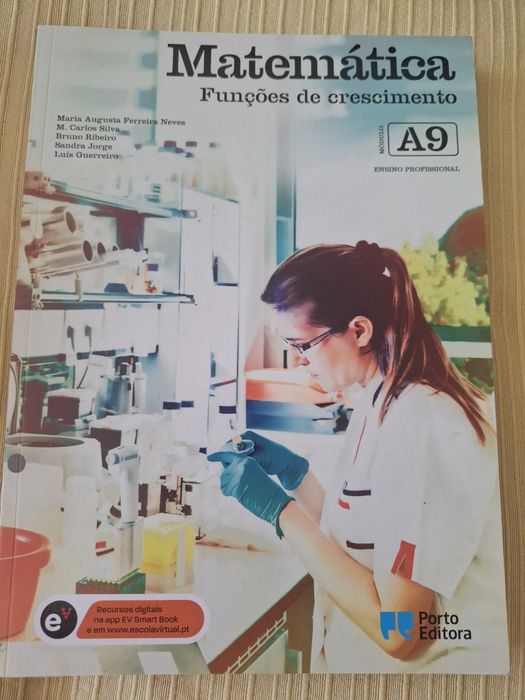 Livro matemática A9 funções de crescimento. Ensino profissional