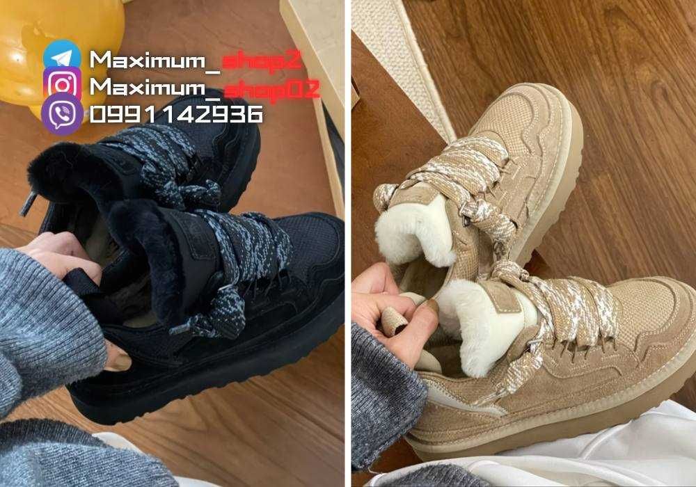 !! РОЗПРОДАЖ !! Жіночі кросівки чорні UGG Lowmel / Черевики  угі угг