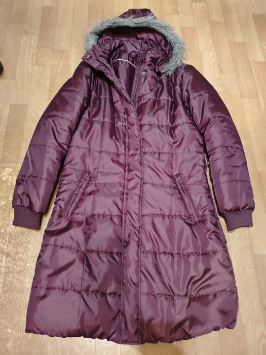 Płaszczyk/kurtka śliwkowa - ciepła - rozm 38/40