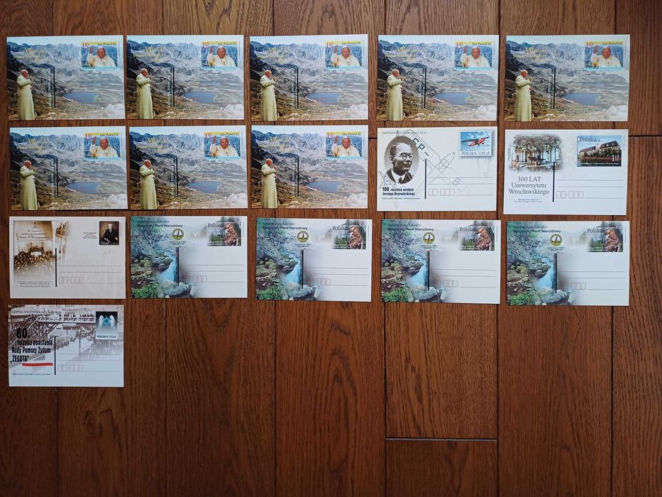 Kartki pocztowe - całostki - 2002 rok - 38 sztuk