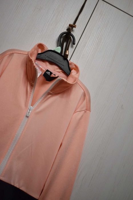 Bluza 164 170 zasuwana Adidas rozpinana śliski materiał sportowa