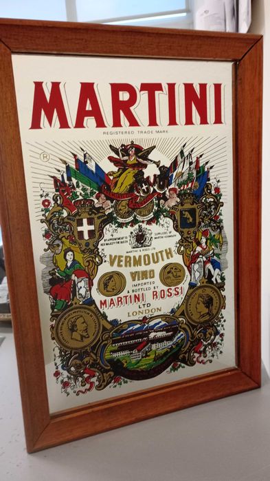 Espelho publicitário vintage Martini Rossi
