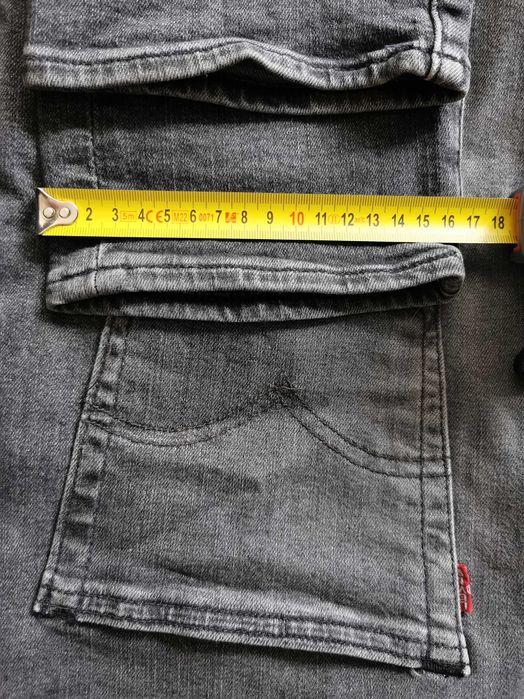Levis 512 Ciemno-SZARE jeansy elastyczne W33 L32 dopasowane JAK NOWE