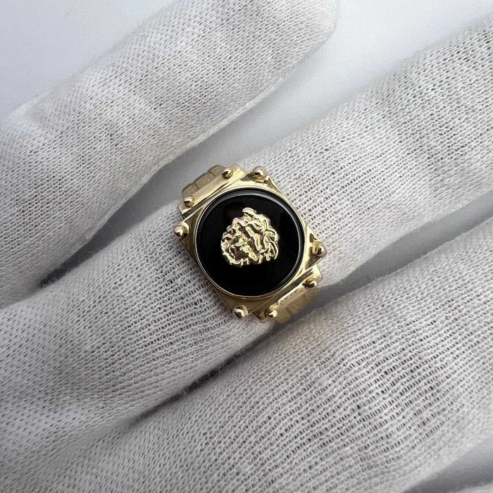 Wyjątkowy Złoty Sygnet Onyks P585 7,82g R20