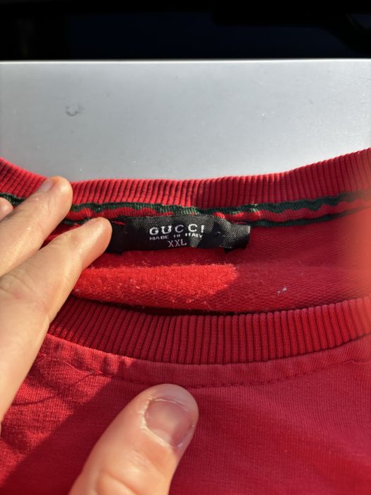 Czerwona bluza gucci w romiarze XXL