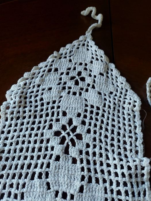 Conjunto de 3 Napperons em renda branca