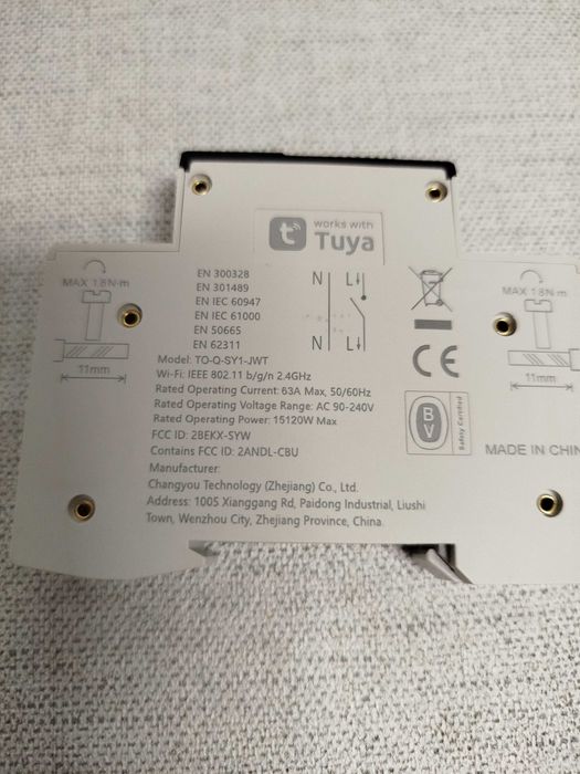 Disjutores Tongou Wi-fi Tuya 63A com medição de energia
