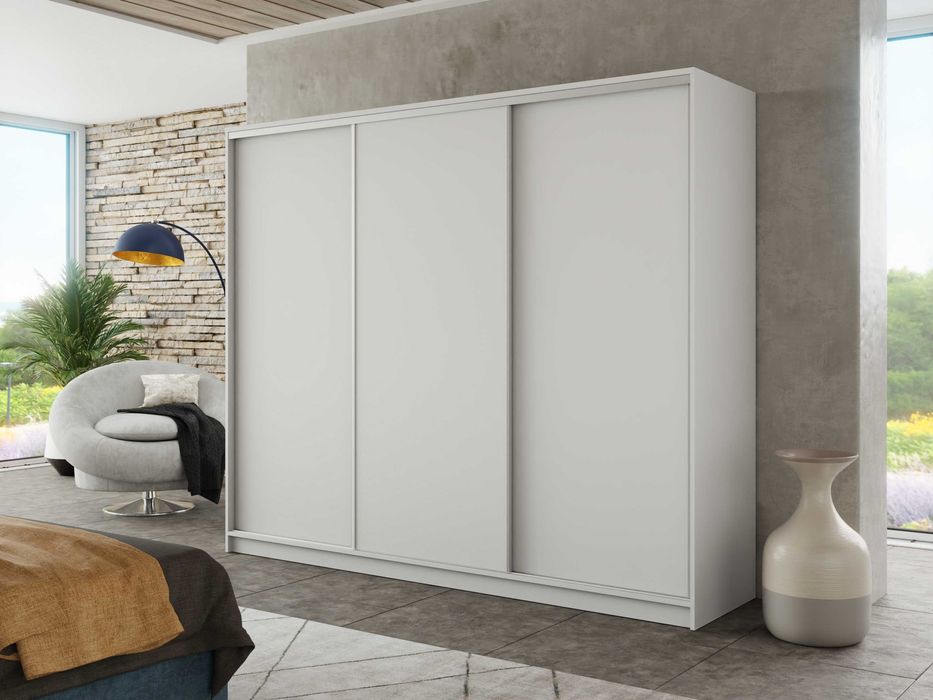 Szafa przesuwna 150x205x56 z lustrem oraz 4xszufladami