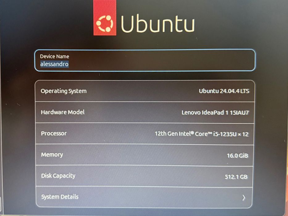 Notebook Lenovo Ideapad I5 16Gb Ram 512SSD
