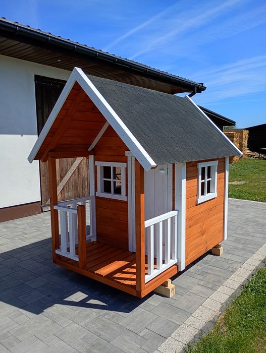 Nowy domek ogrodowy dla dzieci drewniany