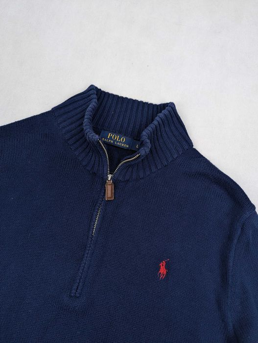 Polo Ralph Lauren niebieski sweter halfzip L
