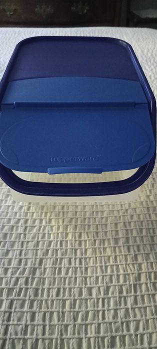 Caixa Tupperware com tampa azul