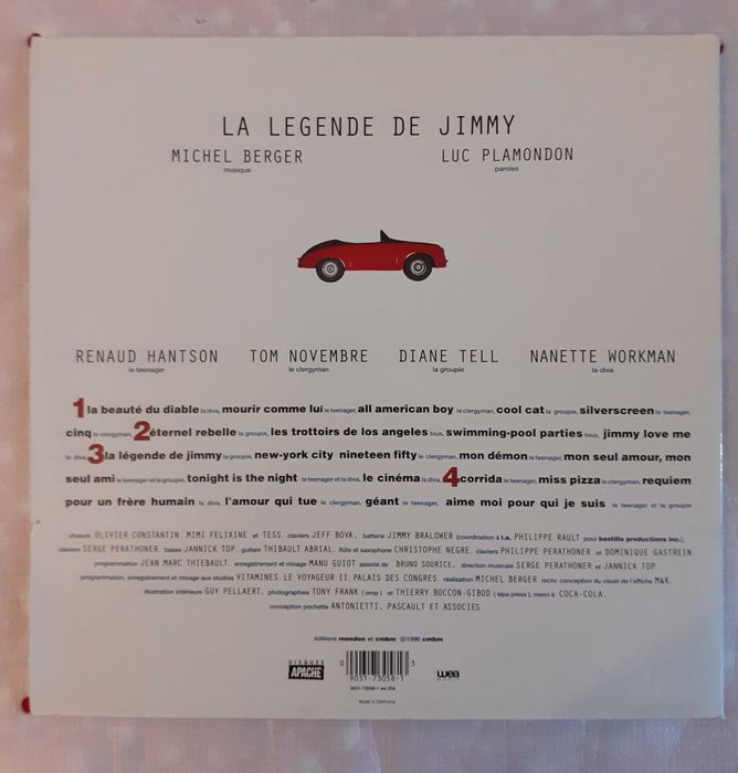 Michel Berger, Luc Plamondon – La Légende De Jimmy