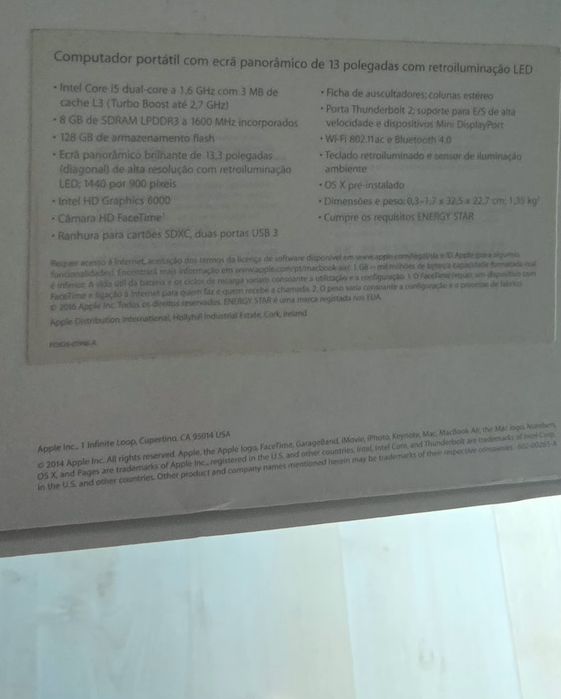 Macbook Air 13,3