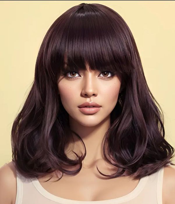 Peruka nowa maroon oscurio