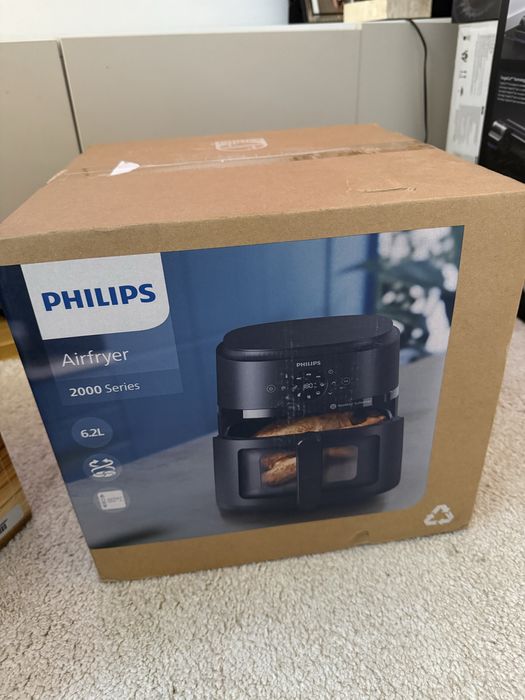 PHILIPS airfryer 2000 NA23100  6,2L duze komory nowy zaplombowany