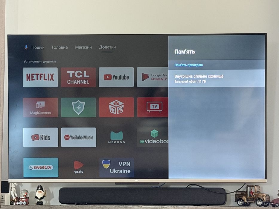 Телевізо TCL 55 дюймів, Android TV