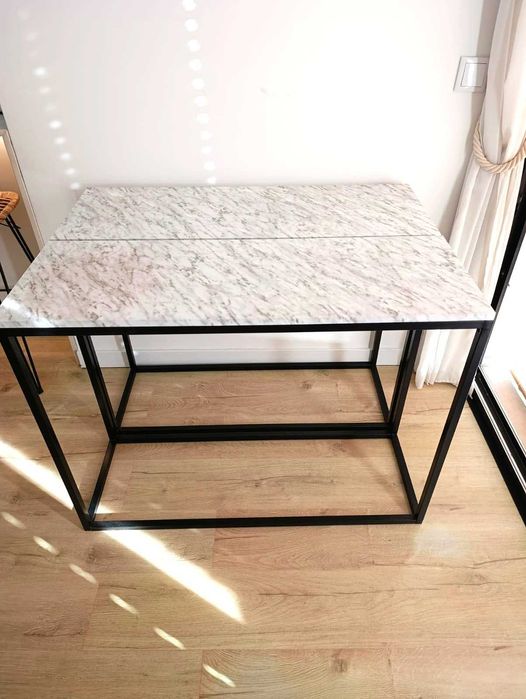 Consolas de entrada/sala de estar modernas estilo mármore e ferro