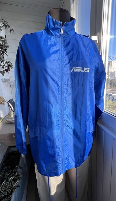 Вінтажна вітровка ASUS (XL) — Rare Tech Merch / Оверсайз / Синя