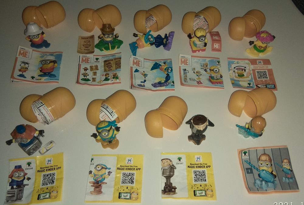 Kinder Niespodzianka Minionki DV,  Minionki Despicable ME, EN, Minions